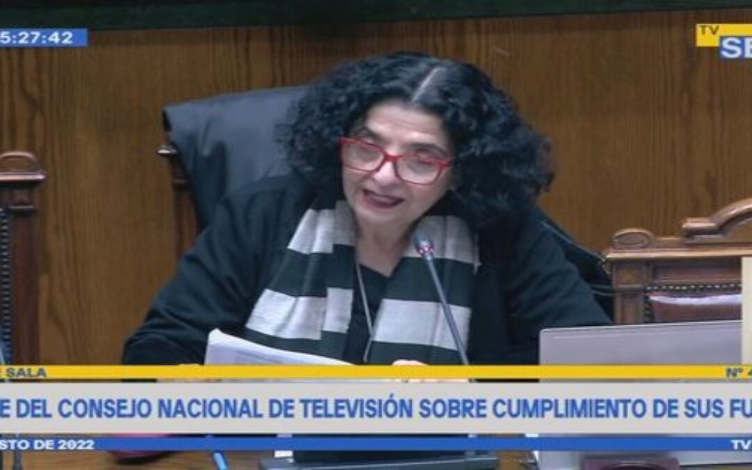 Presidenta del CNTV expone informe del cumplimiento de sus funciones ante el Senado de la República