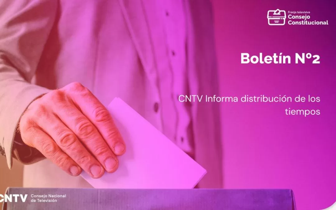 Segundo boletín de franja: CNTV informa repartición de los tiempos en la franja electoral