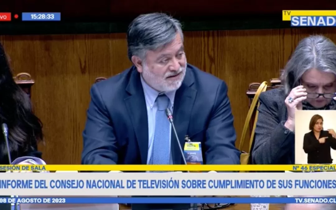 Presidente del CNTV realiza Cuenta Pública ante Senado de la República